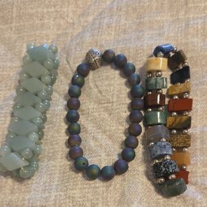 Lot of 3 Vintage Stretch Bracelets